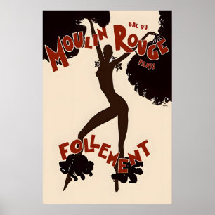 Vintage Moulin Rouge Show Poster Print 1