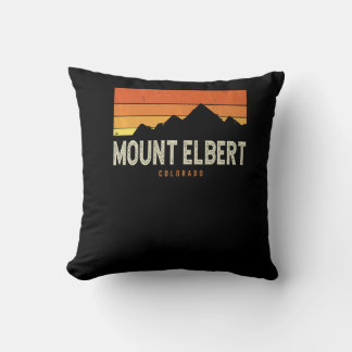 Vintage Mount Elbert Colorado Mountains Hiking Sun Cushion