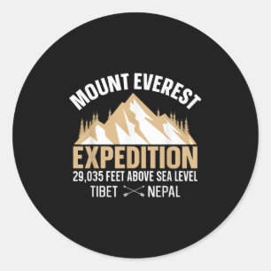 Vintage Mount Everest T Shirts Skiing Vacation Tri Classic Round Sticker
