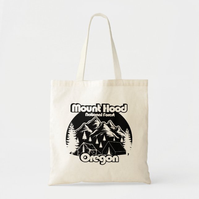 Vintage Mount Hood National Forest Tote Bag (Front)