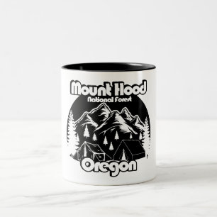 Vintage Mount Hood National Forest Two-Tone Coffee Mug
