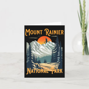 Vintage Mount Rainier National Park Souvenir Hikin Card