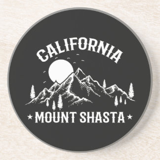 Vintage Mount Shasta California Travel Coaster