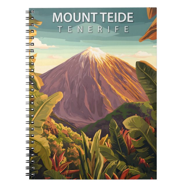 Vintage Mount Teide Tenerife Canary Islands Notebook (Front)
