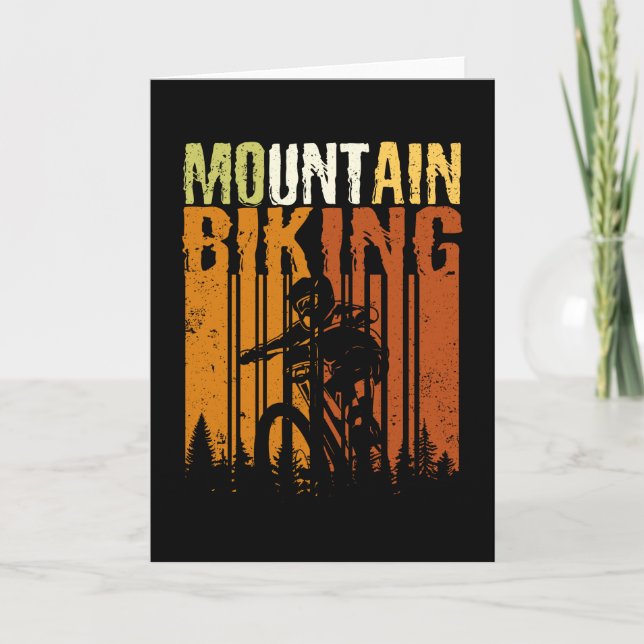 Vintage Mountain Bike Downhill Card (Front)