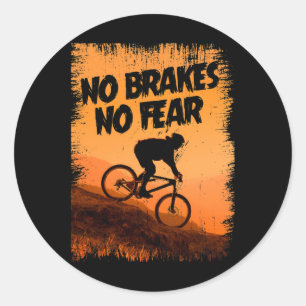 Vintage Mountain Bike Downhill Retro Biking Mtb Cy Classic Round Sticker