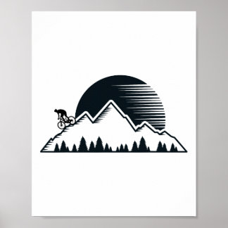 Vintage Mountain Bike - Outdoor Mtb Downhill Bikin Poster