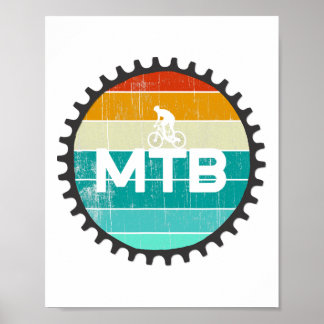 Vintage Mountain Bike - Retro Downhill Mtb Biking  Poster
