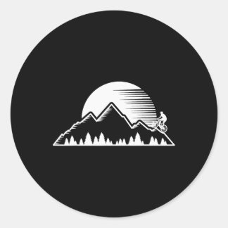 Vintage Mountain Bike Shirt Mtb Biking Riding Trai Classic Round Sticker