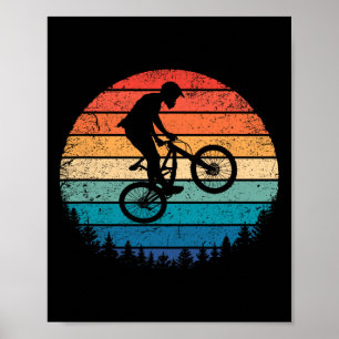 Vintage Mountain Biking Retro Gift Downhill Enduro Poster
