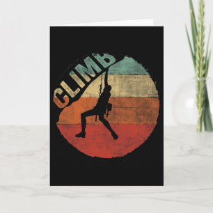 Vintage Mountain Climber Tee Rock Climbing Card