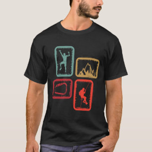 Vintage Mountain Climbing Bouldering Kids Boys Roc T-Shirt