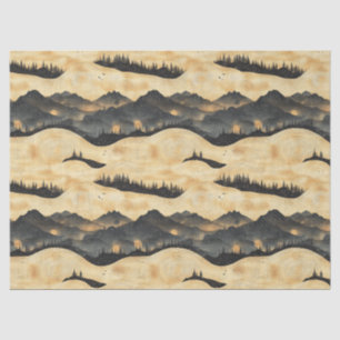 Vintage Mountain Clouds Landscape (1) Tissue Paper