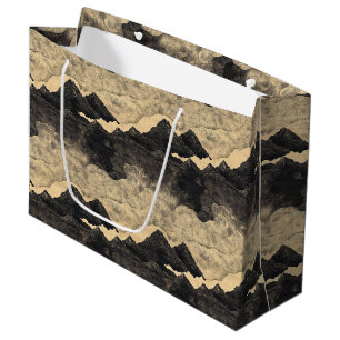Vintage Mountain Clouds Landscape (2) Large Gift Bag