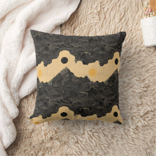Vintage Mountain Clouds Landscape (4) Cushion