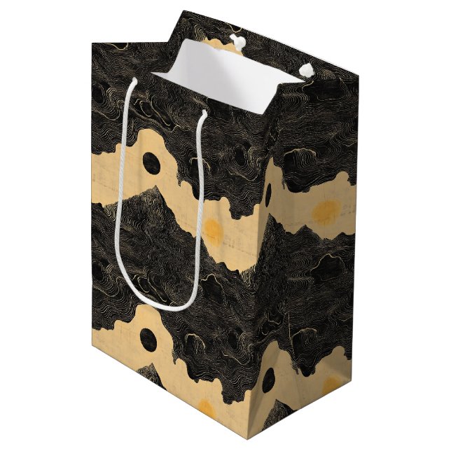Vintage Mountain Clouds Landscape (4) Medium Gift Bag (Front Angled)