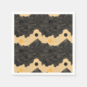 Vintage Mountain Clouds Landscape (4) Napkin