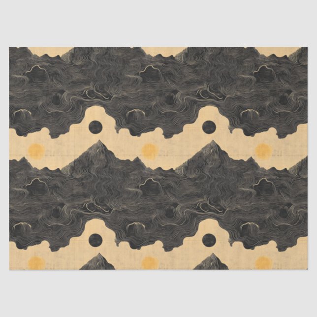 Vintage Mountain Clouds Landscape (4) Tissue Paper (Front)