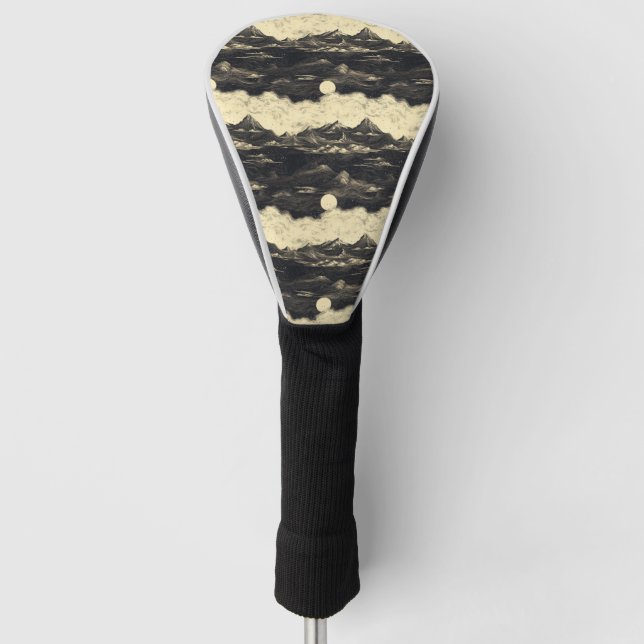 Vintage Mountain Clouds Landscape (5) Golf Head Cover (Front)