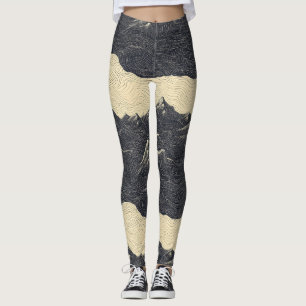 Vintage Mountain Clouds Landscape (6) Leggings