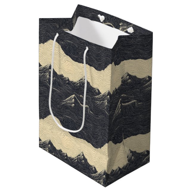 Vintage Mountain Clouds Landscape (6) Medium Gift Bag (Front Angled)