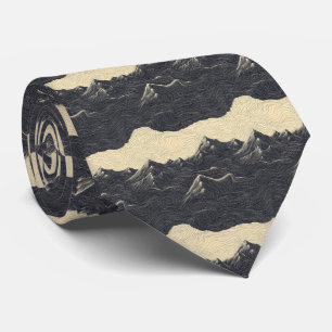 Vintage Mountain Clouds Landscape (6) Tie