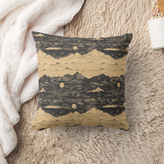 Vintage Mountain Clouds Landscape (7) Cushion (Blanket)