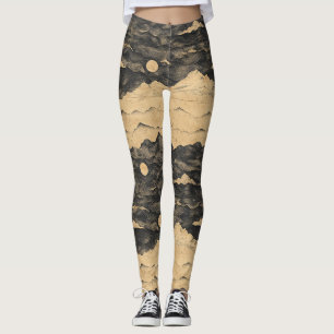 Vintage Mountain Clouds Landscape (7) Leggings