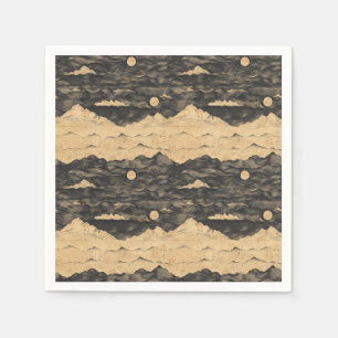 Vintage Mountain Clouds Landscape (7) Napkin