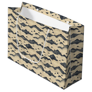 Vintage Mountain Clouds Landscape (8) Large Gift Bag