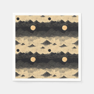 Vintage Mountain Clouds Landscape (8) Napkin