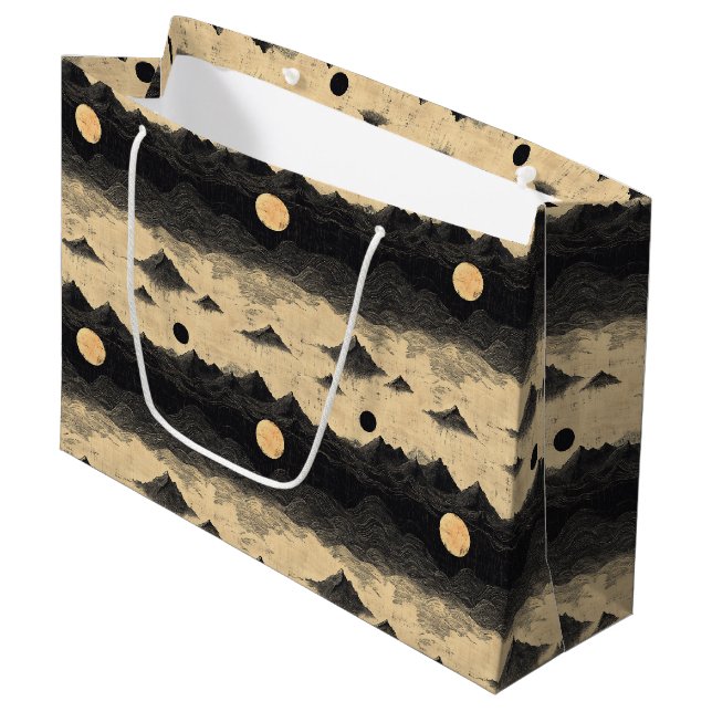 Vintage Mountain Clouds Landscape (9) Large Gift Bag (Front Angled)