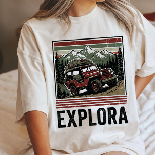 Vintage Mountain Exploration Retro Adventure Tri-Blend Shirt
