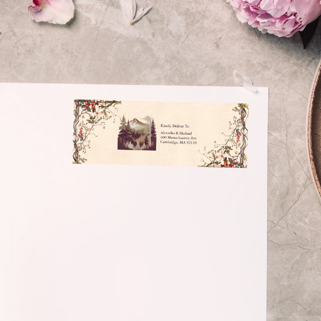 Vintage Mountain Forest Evergreen Tree Wedding (Creator Uploaded)