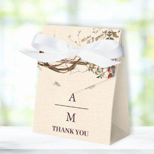 Vintage Mountain Forest Evergreen Tree Wedding Favour Box
