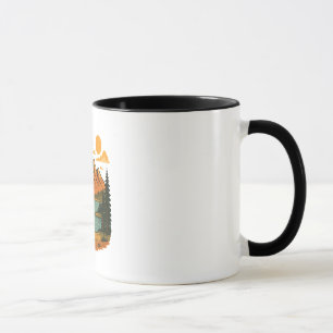 Vintage Mountain Landscape Illustration Mug