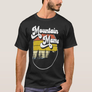 Vintage Mountain Mama Happy Camper Hiking Camping T-Shirt