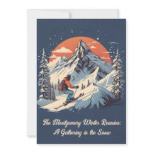 Vintage Mountain Pine Skiing sunset family reunion