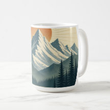 Vintage Mountain Sunset Adventure Coffee Mug