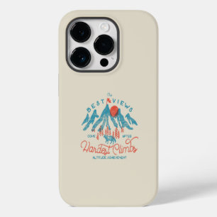 Vintage Mountain Wolf Climbing Hiking Outdoors iPhone 14 Pro Case