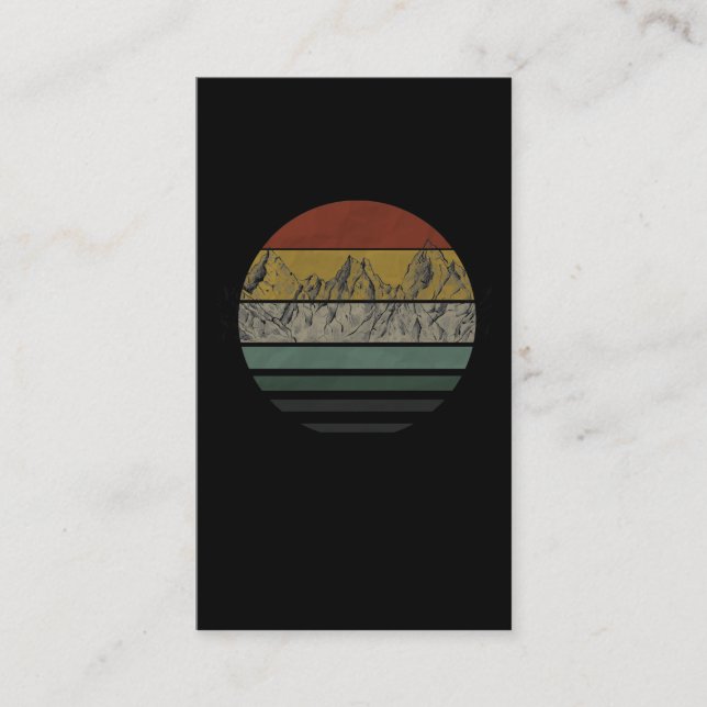 Vintage mountains mountains hiking business card (Front)