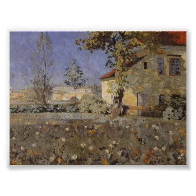 Vintage Mourier-Petersen House in Garden Photo Print (Front)