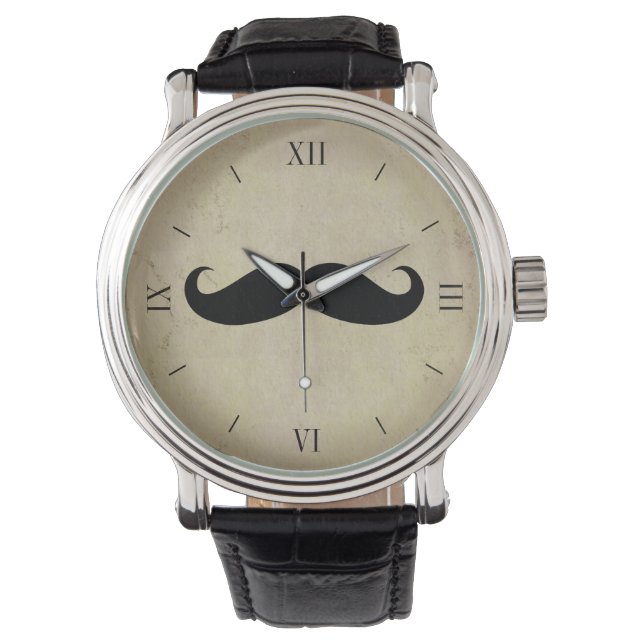 Vintage Moustache Men's Watch (Front)