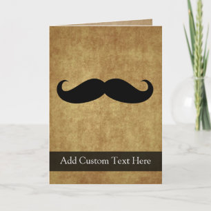 Vintage Moustache w/Custom Text Card
