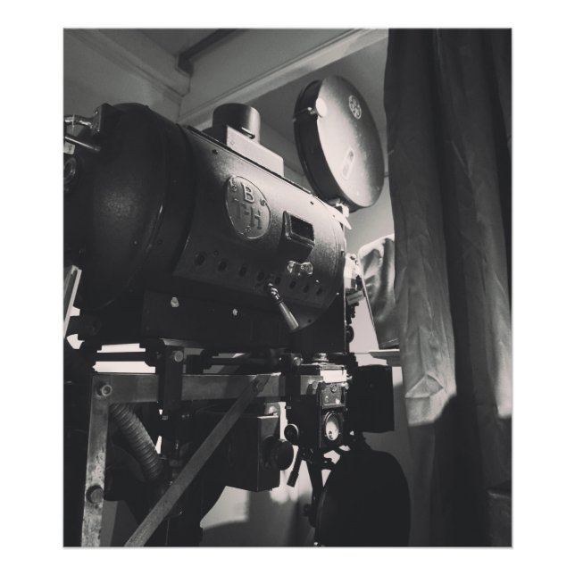 Vintage Movie Camera Photographic Print (Front)