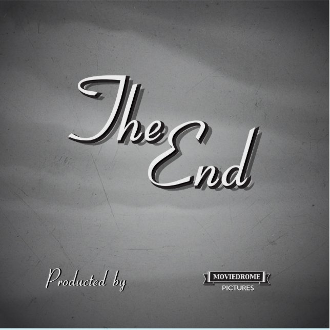 Vintage Movie Credit Standing Photo Sculpture (Front)