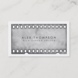 Vintage Movie Film Editor Video Youtuber Business Card