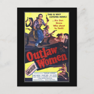 Vintage movie horror - postcard