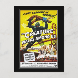 Vintage movie horror - postcard