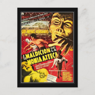 Vintage movie horror - postcard